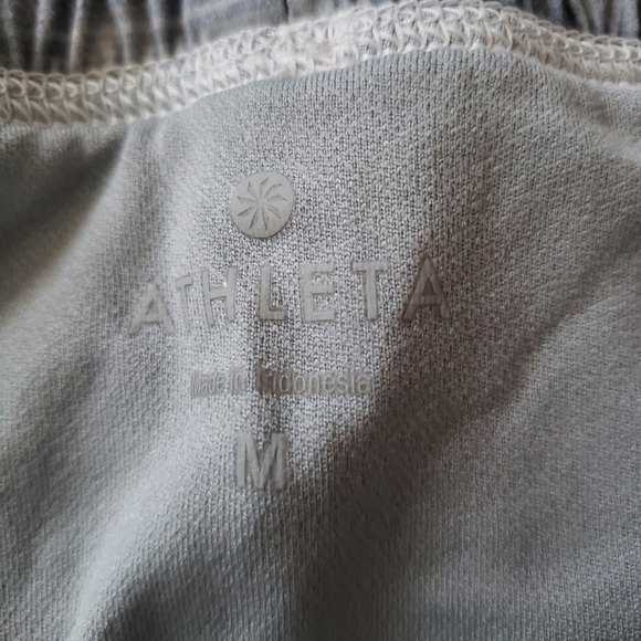 Athleta Athletic Shorts Running Workout Camouflage Camo gray white Womens Medium - Picture 5 of 7